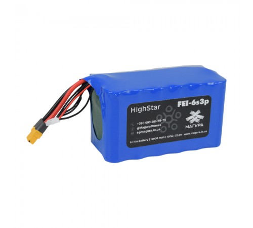 Акумулятор FEi-6S3P HighStar 12000 мА·год для FPV-дрона Акумулятор FEi-6S3P HighStar 12000 мА·год для FPV-дрона