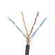 Комплект: UTP 4*2*0.5-CU PE кат.5е (UTP мідь зовнішній) бухта 305м + Гофротруба 220 TM Professional D 32 мм (25 м) чорний + Кліпса для гофри 32 мм (50 шт/уп) чорна