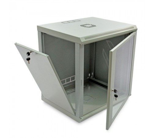 Шафа серверна SteelNet 12U 600 x 600 для мережевого обладнання (скло, сірий) Шафа серверна SteelNet 12U 600 x 600 для мережевого обладнання (скло, сірий)