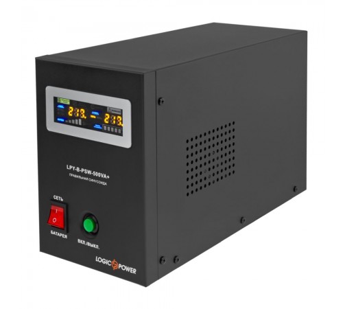 Джерело безперебійного живлення Logicpower LPY-B-PSW-500 ВА / 350 Вт лінійно-інтерактивне з правильною синусоїдою Джерело безперебійного живлення Logicpower LPY-B-PSW-500 ВА / 350 Вт лінійно-інтерактивне з правильною синусоїдою