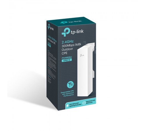 Точка доступу TP-Link CPE210 N300 Wi-Fi вулична Точка доступу TP-Link CPE210 N300 Wi-Fi вулична