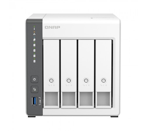 Система зберігання даних QNAP TS-433-4G з 4 відсіками для дисків, 4 ГБ DDR4, настільне виконання Система зберігання даних QNAP TS-433-4G з 4 відсіками для дисків, 4 ГБ DDR4, настільне виконання