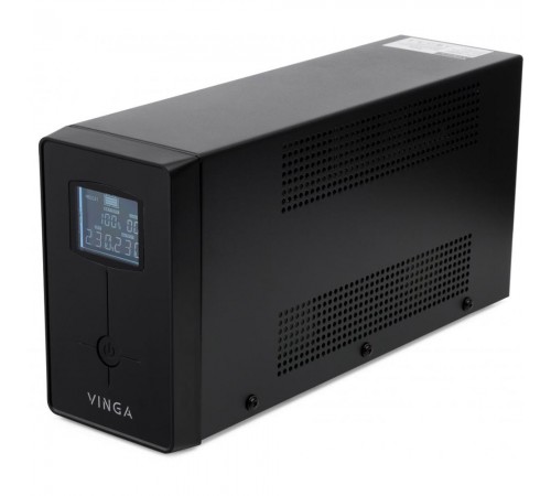 Джерело безперебійного живлення Vinga VPC-600MU 600ВА / 360 Вт з LCD-дисплеєм з USB у металевому корпусі Джерело безперебійного живлення Vinga VPC-600MU 600ВА / 360 Вт з LCD-дисплеєм з USB у металевому корпусі
