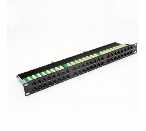 Патч-панель CMS 19" 48xRJ-45 UTP, кат. 6, 1U з організатором кабелю Патч-панель CMS 19" 48xRJ-45 UTP, кат. 6, 1U з організатором кабелю