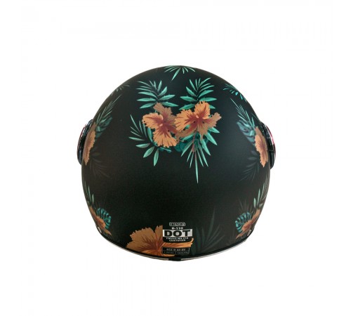 Мотошолом відкритий Beon B-110B FLOWER MATT BLACK/FLOWER (матовий чорний/квіти), розмір XL Мотошолом відкритий Beon B-110B FLOWER MATT BLACK/FLOWER (матовий чорний/квіти), розмір XL