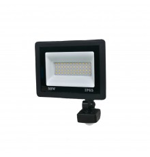 Прожектор світлодіодний Lightwell LW-FL-B-50-S 50 W з датчиком руху