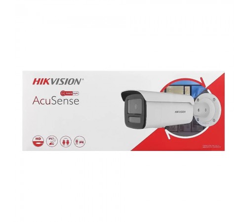 IP-відеокамера 4 Мп Hikvision DS-2CD2T43G2-4LI (4 мм) AcuSense з подвійним підсвічуванням для системи відеонагляду IP-відеокамера 4 Мп Hikvision DS-2CD2T43G2-4LI (4 мм) AcuSense з подвійним підсвічуванням для системи відеонагляду