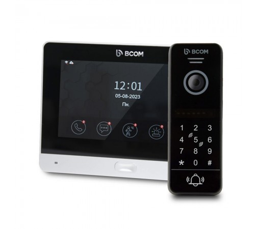 Комплект Wi-Fi відеодомофонa 7" BCOM BD-760FHD/T Silver з підтримкою Tuya Smart + BT-400HD-AC Black Комплект Wi-Fi відеодомофонa 7" BCOM BD-760FHD/T Silver з підтримкою Tuya Smart + BT-400HD-AC Black