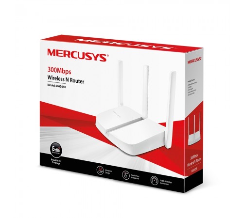 Бездротовий маршрутизатор Mercusys MW305R N300, 1хFE WAN, 3хFE LAN, 3 антени (MW305R) Бездротовий маршрутизатор Mercusys MW305R N300, 1хFE WAN, 3хFE LAN, 3 антени (MW305R)