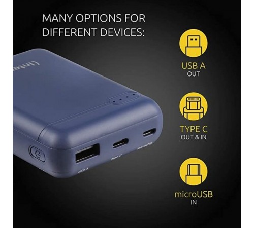Повербанк Intenso Powerbank XS 10000 (dark blue) ємністью 10000 мА·год Повербанк Intenso Powerbank XS 10000 (dark blue) ємністью 10000 мА·год