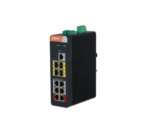 Керований 10-портовий гігабітний POE-комутатор Dahua DH-PFS4410-6GT-DP з 6 портами РоЕ Керований 10-портовий гігабітний POE-комутатор Dahua DH-PFS4410-6GT-DP з 6 портами РоЕ