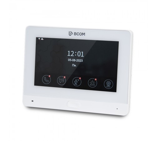 Комплект Wi-Fi відеодомофонa 7" BCOM BD-760FHD/T White з підтримкою Tuya Smart + BT-400FHD Silver Комплект Wi-Fi відеодомофонa 7" BCOM BD-760FHD/T White з підтримкою Tuya Smart + BT-400FHD Silver