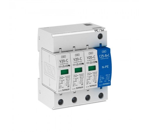 Обмежувач перенапруг OBO Bettermann Тип II V20-C 3+NPE-280 (5094656)