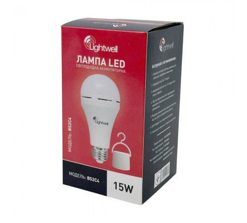 Лампа LED Lightwell BS2C4 15 Вт Е27 з вбудованим акумулятором Лампа LED Lightwell BS2C4 15 Вт Е27 з вбудованим акумулятором
