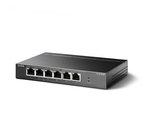 PoE-комутатор TP-Link TL-SF1006P 6-портовий з 4 PoE+ портами некерований PoE-комутатор TP-Link TL-SF1006P 6-портовий з 4 PoE+ портами некерований