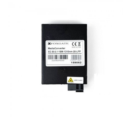 Медіаконвертер FoxGate EC-B-0,1-1SM-1310nm-20-LFP Медіаконвертер FoxGate EC-B-0,1-1SM-1310nm-20-LFP