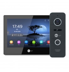 Комплект Neolight ALPHA Hybrid HD KIT B/Black: гібридний відеодомофон 8" з Wi-Fi та 2 Мп відеопанель