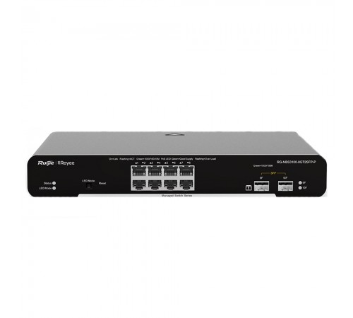 PoE-комутатор Ruijie Reyee RG-NBS3100-8GT2SFP-P керований 10-портовий PoE-комутатор Ruijie Reyee RG-NBS3100-8GT2SFP-P керований 10-портовий
