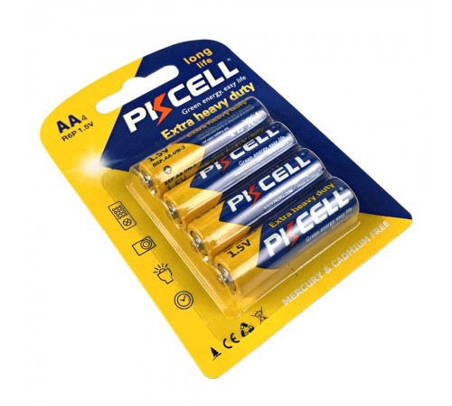 Батарейка PKCELL Extra Heavy Duty AA R6P 1.5V, 4шт//блістер Батарейка PKCELL Extra Heavy Duty AA R6P 1.5V, 4шт//блістер
