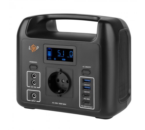 Багатофункціональна портативна зарядна станція Logicpower LP CHARGER 160 (160W, 204Wh) Багатофункціональна портативна зарядна станція Logicpower LP CHARGER 160 (160W, 204Wh)