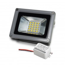 Комплект LED-прожектор Lightwell LW-10W-220 + Датчик руху з сенсором освітленості AMRS