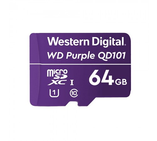 Картка пам'яті Western Digital MICRO SDXC 64GB UHS-I WDD064G1P0C WDC спеціалізована для відеоспостереження Картка пам'яті Western Digital MICRO SDXC 64GB UHS-I WDD064G1P0C WDC спеціалізована для відеоспостереження