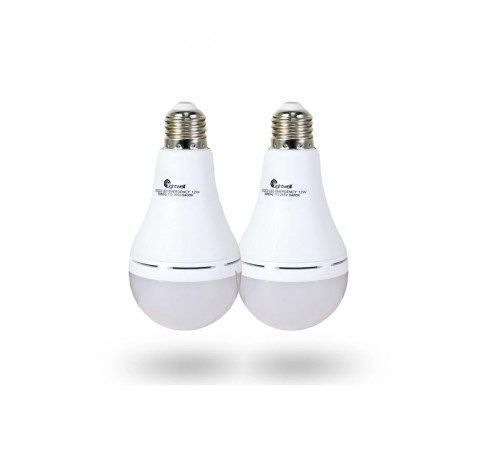 Комплект із двох ламп LED Lightwell BS2C3 12 Вт Е27 з вбудованим акумулятором Комплект із двох ламп LED Lightwell BS2C3 12 Вт Е27 з вбудованим акумулятором