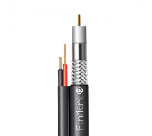 Абонентський коаксіальний кабель FinMark F5967BVcu 2x0.75 POWER зі струмопровідними провідниками (чорний, 305 м) Абонентський коаксіальний кабель FinMark F5967BVcu 2x0.75 POWER зі струмопровідними провідниками (чорний, 305 м)