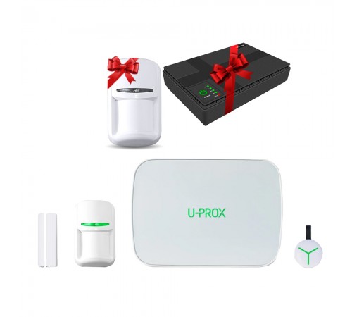 Комплект бездротової охоронної сигналізації U-Prox MPX G KF kit White + в подарунок VIA Energy Mini UPS для Wi-Fi роутера і додатковий датчик руху U-Prox PIR Комплект бездротової охоронної сигналізації U-Prox MPX G KF kit White + в подарунок VIA Energy Mini UPS для Wi-Fi роутера і додатковий датчик руху U-Prox PIR
