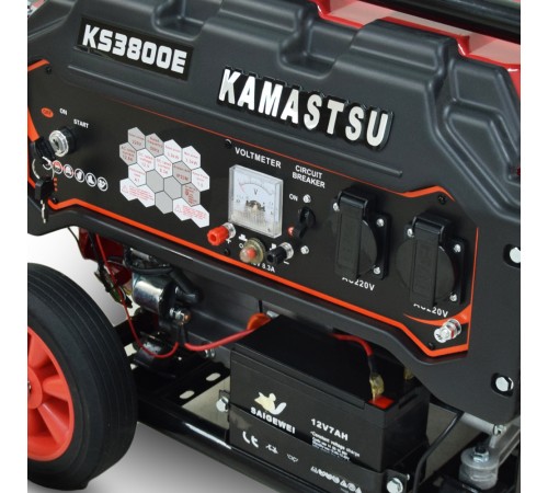 Бензиновий генератор Kamastsu KS3800E максимальна потужність 3.3 кВт Бензиновий генератор Kamastsu KS3800E максимальна потужність 3.3 кВт