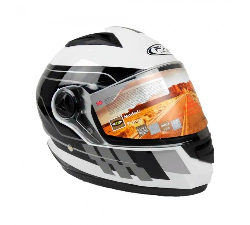 Мотошолом інтеграл FXW HF-111 solid white-black, full-face біло-чорний Мотошолом інтеграл FXW HF-111 solid white-black, full-face біло-чорний