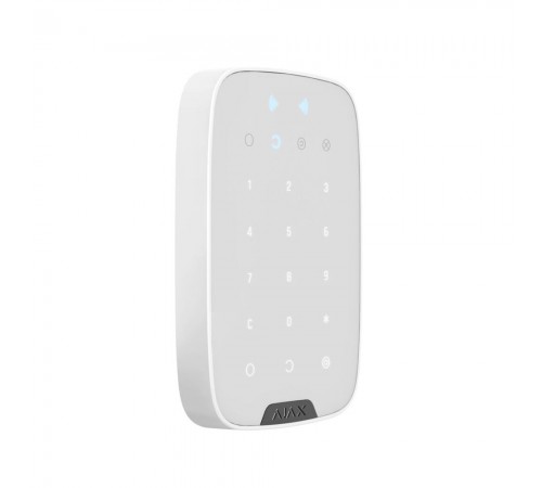 Бездротова сенсорна клавіатура Ajax Keypad Plus (8EU) white зі зчитувачем карток Pass і брелоків Tag Бездротова сенсорна клавіатура Ajax Keypad Plus (8EU) white зі зчитувачем карток Pass і брелоків Tag