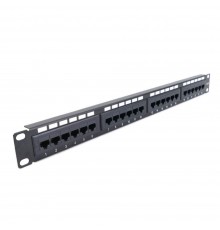 Патч-панель Hypernet 24 порти UTP кат. 5Е 19" PP-KUTP24-NM-CM з організатором кабелю