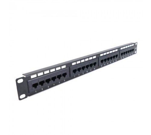 Патч-панель Hypernet 24 порти UTP кат. 5Е 19" PP-KUTP24-NM-CM з організатором кабелю Патч-панель Hypernet 24 порти UTP кат. 5Е 19" PP-KUTP24-NM-CM з організатором кабелю