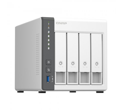 Система зберігання даних QNAP TS-433-4G з 4 відсіками для дисків, 4 ГБ DDR4, настільне виконання Система зберігання даних QNAP TS-433-4G з 4 відсіками для дисків, 4 ГБ DDR4, настільне виконання