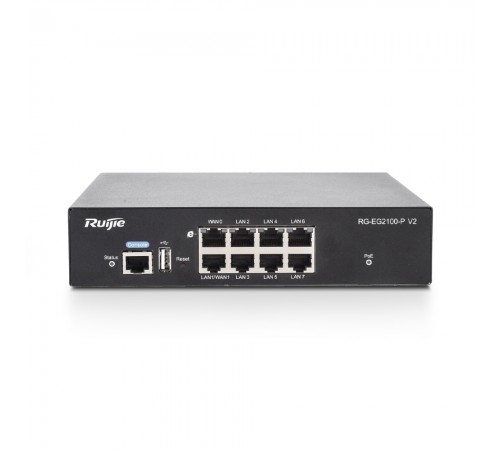 Маршрутизатор Ruijie RG-EG2100-P V2 8-портовий інтелектуальний з PoE Маршрутизатор Ruijie RG-EG2100-P V2 8-портовий інтелектуальний з PoE