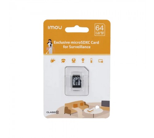 Карта пам'яті MicroSD Imou ST2-64-S1 64Гб Карта пам'яті MicroSD Imou ST2-64-S1 64Гб