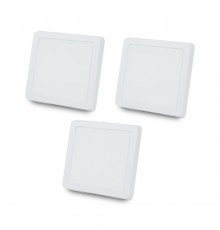 Комплект із 3-х світильників світлодіодних LIGHTWELL LW-SQ-SRF-12 12 W квадрат, накладний