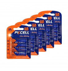 Комплект з 20 батарейок PKCELL Ultra Alkaline AA LR6 1.5V по 4шт./блістер