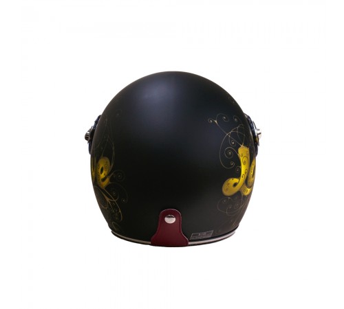 Мотошолом відкритий Beon B-108A ABS LOVE SHINY BLACK/GOLD (глянець чорний/золотий), розмір XXL Мотошолом відкритий Beon B-108A ABS LOVE SHINY BLACK/GOLD (глянець чорний/золотий), розмір XXL