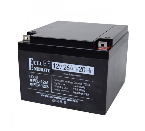 Акумулятор 12В 26 А·год для ДБЖ Full Energy FEP-1226 Акумулятор 12В 26 А·год для ДБЖ Full Energy FEP-1226