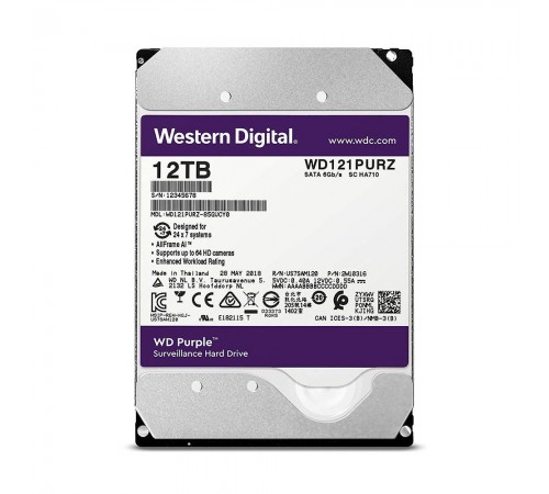 Жорсткий диск 12TB Western Digital WD121PURZ для відеоспостереження Жорсткий диск 12TB Western Digital WD121PURZ для відеоспостереження