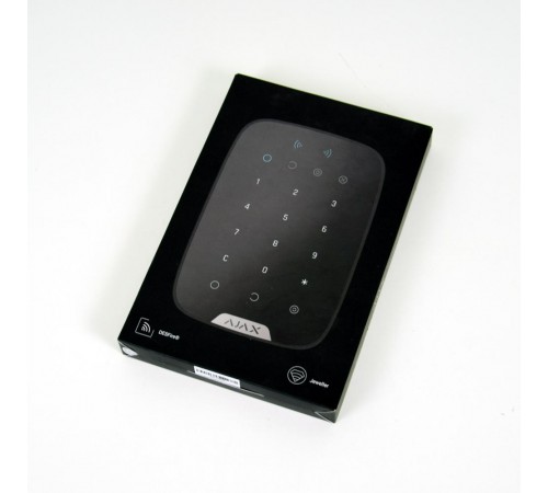 Бездротова сенсорна клавіатура Ajax Keypad Plus (8EU) black (розпродаж 844) зі зчитувачем карток Pass і брелоків Tag