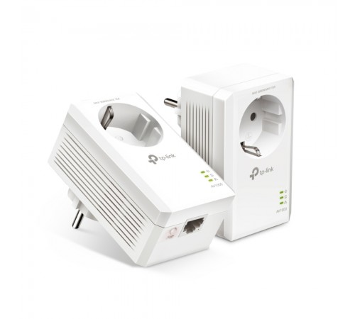 Комплект адаптерів TP-Link Powerline TL-PA7017P KIT із вбудованою розеткою Комплект адаптерів TP-Link Powerline TL-PA7017P KIT із вбудованою розеткою