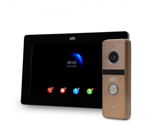 Комплект Wi-Fi відеодомофонa 7" ATIS AD-770FHD/T-Black з підтримкою Tuya Smart + AT-400HD Gold Комплект Wi-Fi відеодомофонa 7" ATIS AD-770FHD/T-Black з підтримкою Tuya Smart + AT-400HD Gold