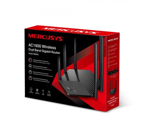 Бездротовий маршрутизатор Mercusys MR50G AC1900 2xGE LAN 1xGE WAN MU-MIMO (MR50G) Бездротовий маршрутизатор Mercusys MR50G AC1900 2xGE LAN 1xGE WAN MU-MIMO (MR50G)