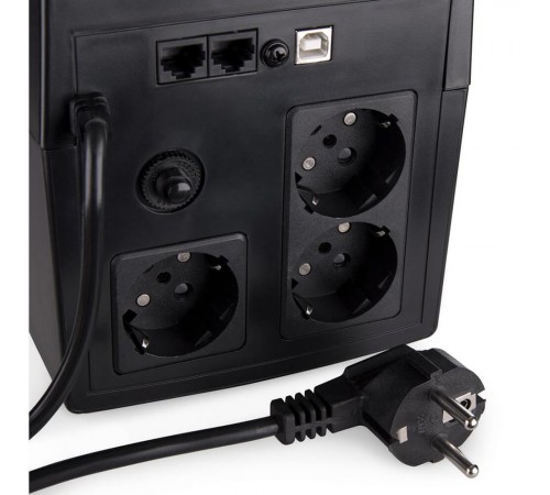 Джерело безперебійного живлення Vinga VPC-1200PU 1200ВА / 720 Вт з LCD-дисплеєм з USB у пластиковому корпусі Джерело безперебійного живлення Vinga VPC-1200PU 1200ВА / 720 Вт з LCD-дисплеєм з USB у пластиковому корпусі