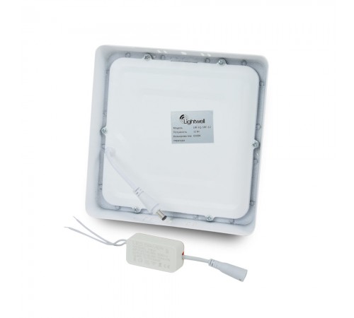 Світильник світлодіодний LIGHTWELL LW-SQ-SRF-12 12 W квадратний накладний Світильник світлодіодний LIGHTWELL LW-SQ-SRF-12 12 W квадратний накладний
