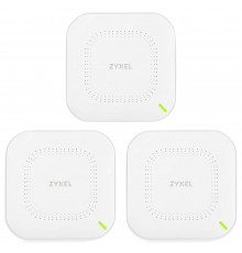 Точка доступу ZYXEL NWA110AX 3-pack AX1800, 1xGE, WiFi 6, Nebula, PoE, MU-MIMO, 3 точки без інжекторів (NWA110AX-EU0103F)
