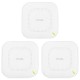Точка доступу ZYXEL NWA110AX 3-pack AX1800, 1xGE, WiFi 6, Nebula, PoE, MU-MIMO, 3 точки без інжекторів (NWA110AX-EU0103F)